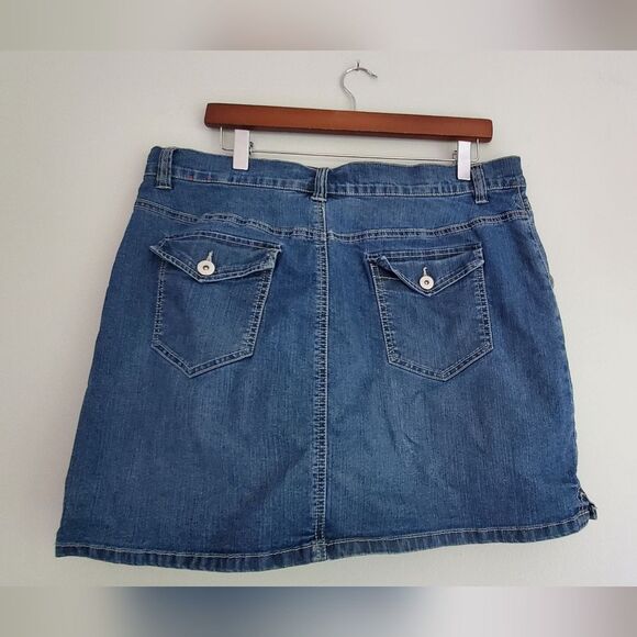 Gloria Vanderbilt Blue Mini Skirt Skort Casual Size 16 - Picture 6 of 8